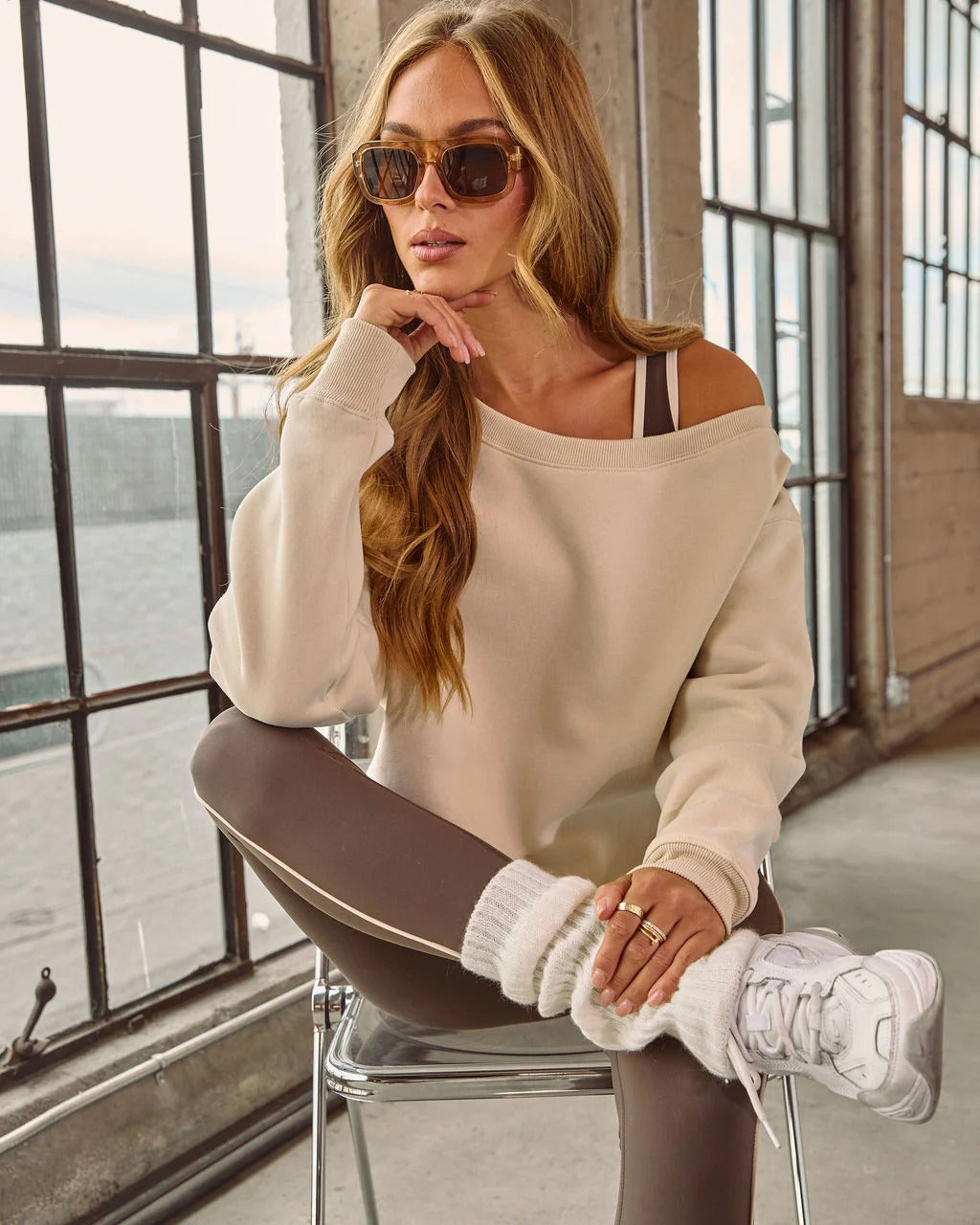 The Lux Off-Shoulder Sweatshirt