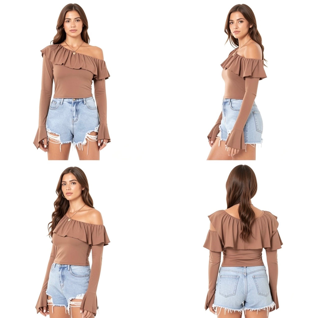 The Faye Ruffle-Hem Top