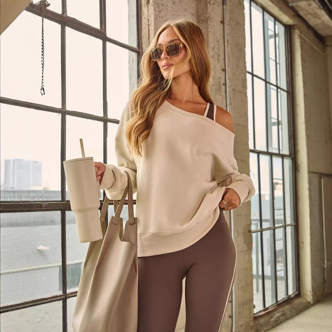 The Lux Off-Shoulder Sweatshirt